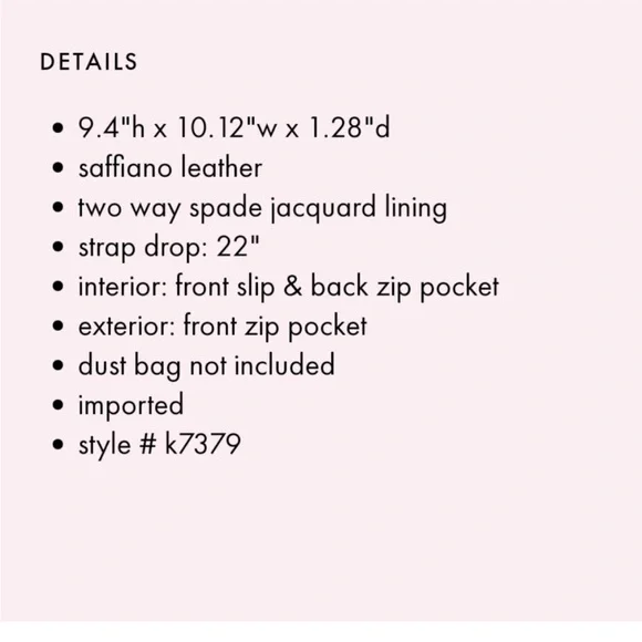 Kate Spade Jackson Crossbody Burgundy Bag - Picture 10 of 10